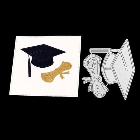 Graduates Die Cut for Card Making, Graduates Metal Cutting Dies Congratulations Die Cuts Happy Birthday Embossing Stencils Template for DIY Scrap-Booking Decor Wedding Birthday Blessing Card in Saudi Arabia