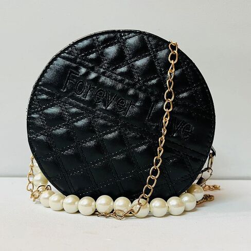 uxcell 2Pcs Imitation Pearl Purse Strap, 16" Bag Extender Chain with Spring Buckle Handbag Purse Chain Replacement Beaded Strap for DIY Handbag Hang Bag Accessories, 10mm Gold in Saudi Arabia