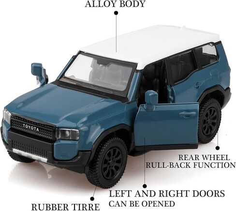 1/36 Scale Toyota Land Cruiser Diecast Cars Models,Pull Back Toyota Prado Toy Car,Cars Gifts for Boys Girls in Saudi Arabia