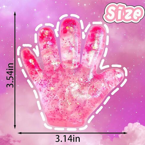 1Pcs Fake Hand Stress Balls Sugar Fidget Toys for Kids Squsihy Stress Hand for Anxiety Relief - Slow Rising Squishy Sugar Ball Sensory Fidget Toys for Kids Adults Autism Classroom Prize Toy (Pink) in Saudi Arabia