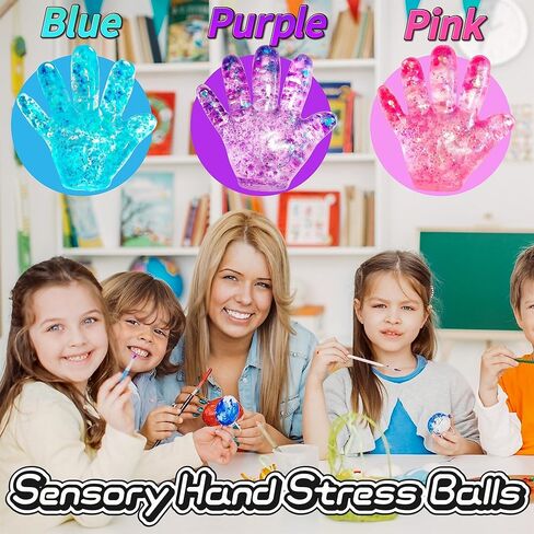 1Pcs Fake Hand Stress Balls Sugar Fidget Toys for Kids Squsihy Stress Hand for Anxiety Relief - Slow Rising Squishy Sugar Ball Sensory Fidget Toys for Kids Adults Autism Classroom Prize Toy (Pink) in Saudi Arabia