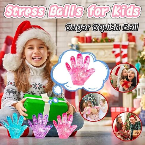1Pcs Fake Hand Stress Balls Sugar Fidget Toys for Kids Squsihy Stress Hand for Anxiety Relief - Slow Rising Squishy Sugar Ball Sensory Fidget Toys for Kids Adults Autism Classroom Prize Toy (Pink) in Saudi Arabia