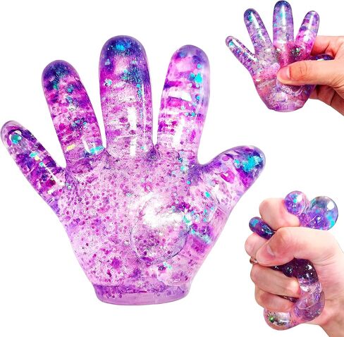 1Pcs Fake Hand Stress Balls Sugar Fidget Toys for Kids Squsihy Stress Hand for Anxiety Relief - Slow Rising Squishy Sugar Ball Sensory Fidget Toys for Kids Adults Autism Classroom Prize Toy (Pink) in Saudi Arabia