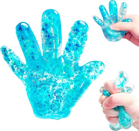1Pcs Fake Hand Stress Balls Sugar Fidget Toys for Kids Squsihy Stress Hand for Anxiety Relief - Slow Rising Squishy Sugar Ball Sensory Fidget Toys for Kids Adults Autism Classroom Prize Toy (Pink) in Saudi Arabia