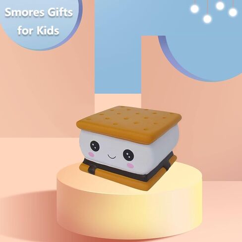 Delightful S'More Squishies - Kids Birthday Gift, Adorable Sandwich Cookie Stress-Relief Smore Toy (Smore) in Kuwait