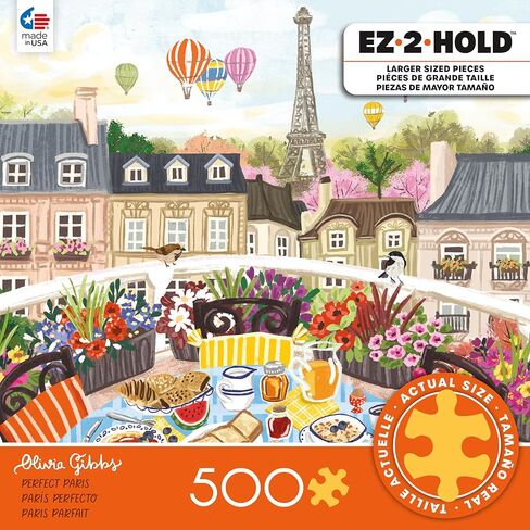 Ceaco - EZ2Hold - Olivia Gibbs - Perfect Paris - 500 Piece Jigsaw Puzzle for Adults - Challenging Puzzle Perfect for Game Nights - Finished Size is 26 x 19 in Saudi Arabia