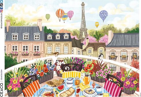 Ceaco - EZ2Hold - Olivia Gibbs - Perfect Paris - 500 Piece Jigsaw Puzzle for Adults - Challenging Puzzle Perfect for Game Nights - Finished Size is 26 x 19 in Saudi Arabia
