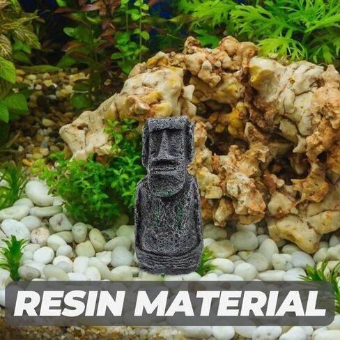 balacoo Easter Moai Statue for Aquarium Decor, Resin Easter Island Head Statue Betta Fish Landscape Decor for Terrariums, Fish Tank Rockery Ornament in Saudi Arabia