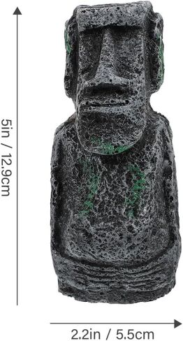 balacoo Easter Moai Statue for Aquarium Decor, Resin Easter Island Head Statue Betta Fish Landscape Decor for Terrariums, Fish Tank Rockery Ornament in Saudi Arabia