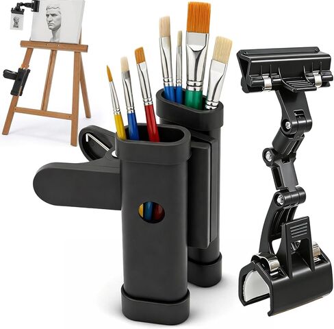 Paint Brush Copy Clip Holder, Metal Easel Brush Clip, 360° Rotatable Paper Document Sign Holder for Typing, Drum Stick Holder Clamp, Suitable for Artist Sketch Drawing Board Computer in Saudi Arabia