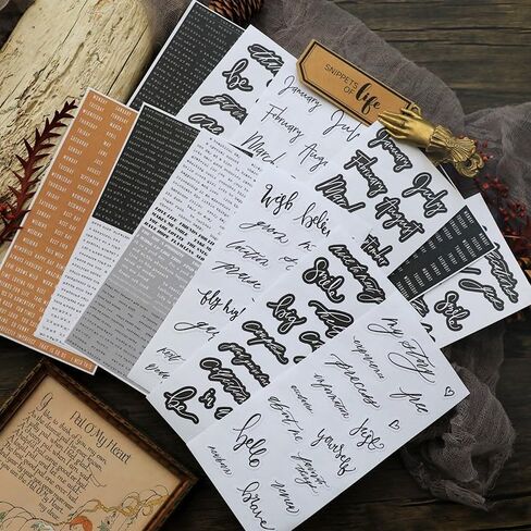 Words Quote Stickers for Scrapbooking Inspirational Phrase Positive Encouraging Small Talk Sentence Gratitude Affirmation Journaling Stuff Junk Journal Embellishments (1, PVC and Vellum) in Saudi Arabia