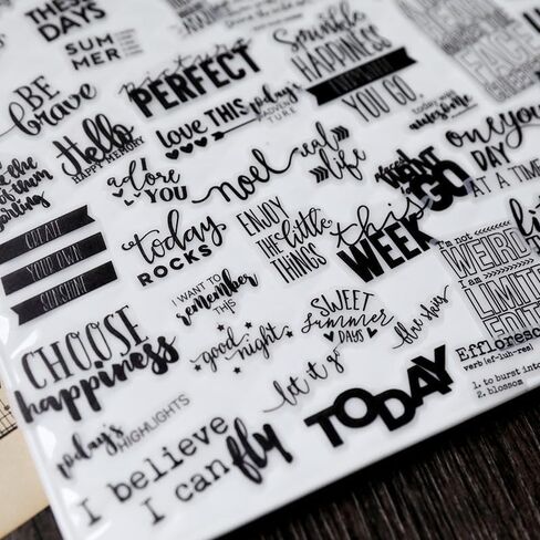 Words Quote Stickers for Scrapbooking Inspirational Phrase Positive Encouraging Small Talk Sentence Gratitude Affirmation Journaling Stuff Junk Journal Embellishments (1, PVC and Vellum) in Saudi Arabia