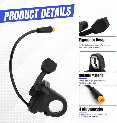 Jerbor Thumb Throttle Accelerator for IScooter IX3 IX4, Right Hand Accelerator Thumb Throttle Control, Speed Connector Replacement, Accessories for IScooter in Saudi Arabia