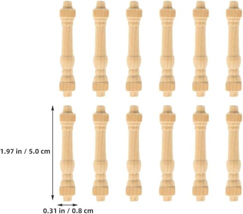 Ciieeo 24Pcs 1 12 Scale Miniature Dollhouse Railing Spindles for Living Room and Bedroom Furniture Accessories DIY Craft Decor in Saudi Arabia