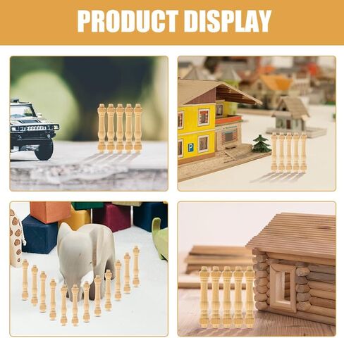 Ciieeo 24Pcs 1 12 Scale Miniature Dollhouse Railing Spindles for Living Room and Bedroom Furniture Accessories DIY Craft Decor in Saudi Arabia