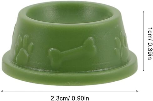 Garneck 4 Sets Miniature Dog Food Bowls Tiny Plastic Animal Figurines with Bone Dollhouse Pet Food Bowl Toy for Kids Miniature Dollhouse Dog Accessories in Saudi Arabia