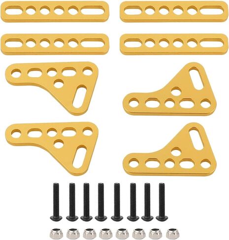Metal Double Shock Absorbers Bracket Damper Mount Stand for Axial SCX10 TRX4 TRX6 D90 90046 90047 1/8 1/10 RC Crawler Car Upgrade Part (Black) in Saudi Arabia
