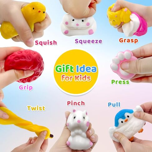 Taba Squishy Toys 15 Pcs, Squishies Pack Fidget Toys Set, Party Favors, Classroom Goodie Bag Stocking Stuffers for Kids Teens 4-8 8-12, Stress Relief Toys, Birthday Gifts for Girls Boys in Saudi Arabia