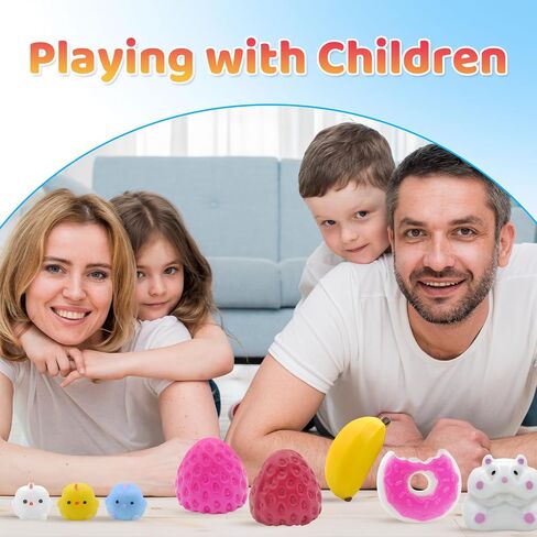 Taba Squishy Toys 15 Pcs, Squishies Pack Fidget Toys Set, Party Favors, Classroom Goodie Bag Stocking Stuffers for Kids Teens 4-8 8-12, Stress Relief Toys, Birthday Gifts for Girls Boys in Saudi Arabia