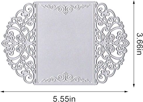 Lace Flower Metal Cutting Dies for Card Making, Wedding Invitation Card Border Die Cuts Carbon Steel Embossing Stencil Template Cutting Tools for DIY Scrapbooking Paper Card Photo Album Craft Supplies in Saudi Arabia