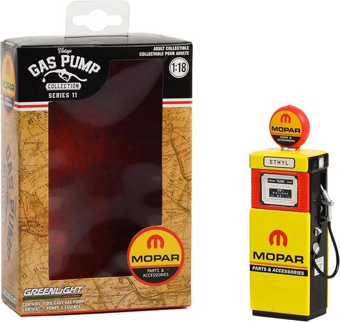 Collectibles Wayne 505 Gas Pump Yellow Vintage Gas Pumps Series 11 1/18 Diecast Model by Greenlight 14110 B in Saudi Arabia