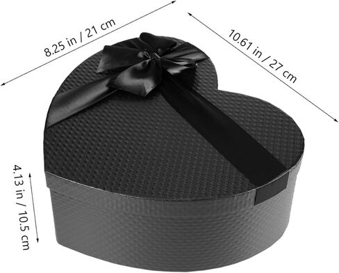 MAGICLULU Heart Shaped Box with Lid, Decorative Valentine's Day Box for Flower Arrangements, Valentines Day, Wedding, Anniversary, Birthday Party,10x8in in Saudi Arabia