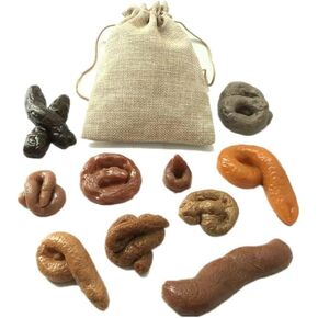 6 Pcs Randomly Fake Poop Toy Set,Fake Poop Realistic False Dog Poop Mischief Turd April Fools Day Pranks Props,Realistic Brown Props in Kuwait