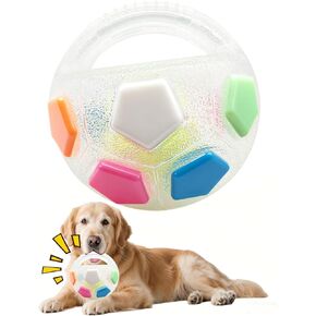 The Mellow Dog Calming Ball with Handle, Interactive Football Shape Dog Toy Squeaky Calming Balls for Medium Large Breeds in Kuwait