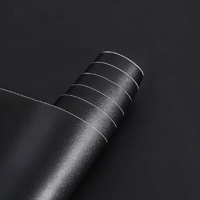 Arthome 11.8''x100'' ورق اتصال أسود، ورق حائط ذاتي اللصق مقاوم للماء من الفينيل PVC اللامع، مقاوم للزيت، ورق حائط أسود، ورق فينيل لسطح غطاء الأثاث، كونترتوب، مطبخ، بطانة رف in Kuwait