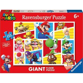 Ravensburger - فكرة هدية لمجموعة ألغاز سوبر ماريو العملاقة للأرضيات للأطفال بعمر 6 سنوات فما فوق، لعبة تعليمية ومحفزة، 125 قطعة عملاقة، 70 × 50 سم in Kuwait