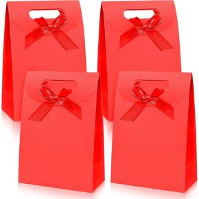 Patdefie Gift bags 4pcs Medium Size 7×4×10 inch Gift Bags with Handles For Party,Birthday,Favor,Weddings,Other Occasion (hot pink) in Saudi Arabia