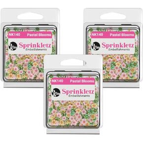 Buttons Galore Sprinkletz Polymer Clay Pieces for DIY Slime Add Ins Craft Embellishments 36 Grams 1500 Pieces - Spring & Summer (Pastel Blooms) in Kuwait