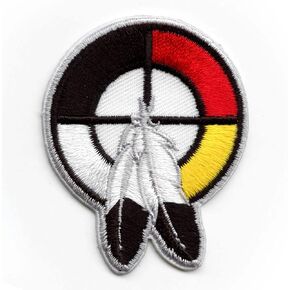Native American Healing Circle Patch Indigenous Feather Culture Embroidered Iron On in Saudi Arabia