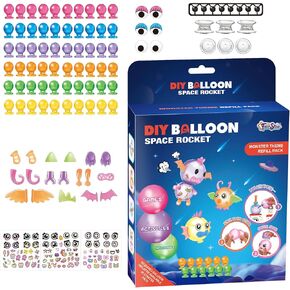 DIY Balloon Craft Kit Refill Pack - 194 Pcs Replacement Accessories for Sticky Balloon Toys, Creative Arts & Crafts Supplies for Kids 3+ in Saudi Arabia