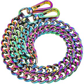 Rainbow Metal Wallet Chain Strap, 23.6 Inch Colorful Replacement Crossbody Shoulder Bag Chain with Sturdy Buckle, Durable Fashion Accessory for Handbags & DIY Women's Wallets in Kuwait