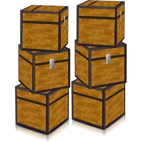 6 قطع من صناديق هدايا حفلات ألعاب الفيديو من HOMEZZO، صناديق حلوى بكسل كبيرة مقاس 11.8 بوصة، ديكورات عيد ميلاد لألعاب الفيديو بكسل in Kuwait