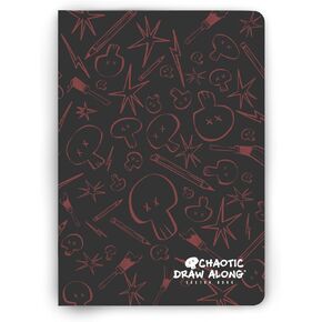Chaotic Draw Along A5 Stitch-Bound Sketchbook, Easy to Keep Open, 5.8" x 8.3", 48 Pages, 140gsm (95 lb) Smooth Paper, Softcover Drawing Journal in Saudi Arabia