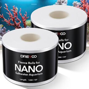 Dreyoo 2 Pack Replacement Fleece Roll Compatible with Red Reef NanoMat Roller Filters, 59' Length x 2.2" Width, Superior Filtration for Clean Clear Reef Tanks, Easy to Install in Kuwait