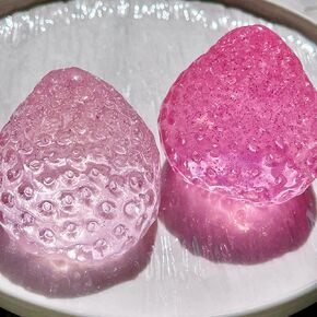 Taba Squishy,2Pcs Toys for Stress Relief - Premium Food-Grade Sensory Fidget Toy for Adults & Kids, Cute Portable Squeeze Ball(BPA Free Non-Toxic) (Crystal Strawberry 2pcs) in Saudi Arabia
