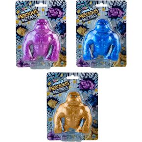 ORB Mega Precious Metals Funkee Monkee 3 Pack - Metallic Colored Stretchy, Squishy, Funny Monkeys - Perfect to Squeeze for Stress Relief - Fun Collectible Sensory and Fidget Toys for Kids and Adults in Kuwait