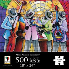 African American Expressions – 500-Piece Jigsaw Puzzle – Inspirational Black Art, Premium Quality for Relaxation and Reflection - Jazz Band in Kuwait