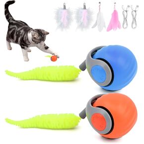 2 Packs Speedy Turbo Tail 3.0, 2025 New Interactive Cat Toy with Automatic Moving & Two Speed Adjustment for Indoor Bored Adult Cats in Kuwait