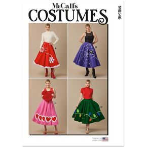 حزمة نمط خياطة تنانير عيد الميلاد الدائرية من McCall's M8548A Misses، رمز التصميم M8548، المقاسات XS-S-M-L-XL-XXL in Saudi Arabia