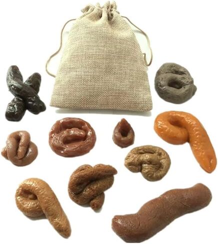 6 Pcs Randomly Fake Poop Toy Set,Fake Poop Realistic False Dog Poop Mischief Turd April Fools Day Pranks Props,Realistic Brown Props in Saudi Arabia