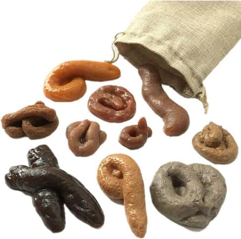 6 Pcs Randomly Fake Poop Toy Set,Fake Poop Realistic False Dog Poop Mischief Turd April Fools Day Pranks Props,Realistic Brown Props in Saudi Arabia