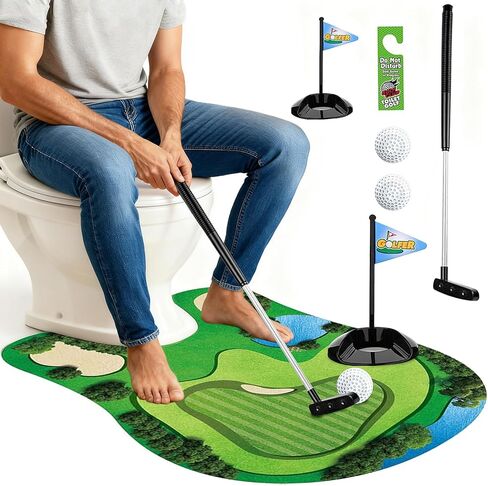 لعبة غولف المرحاض، هدايا صغيرة لألعاب الجولف للرجال، هدايا الفيل الأبيض للبالغين والأب وصديقها وأخيها، هدية مضحكة له الذي لديه كل شيء in Kuwait