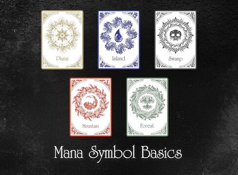 بطاقات الوكيل لـ Magic The Gathering، بطاقات فنية بديلة مخصصة يمكنك صنعها بنفسك، أساسيات رمز Mana، عادية in Kuwait