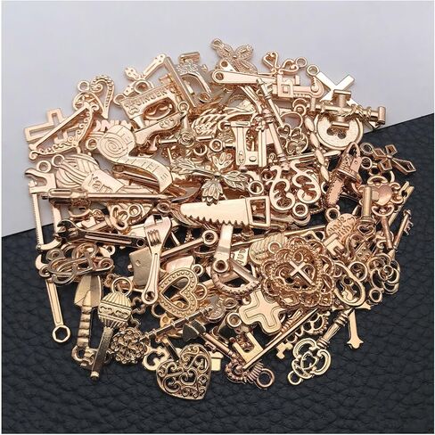 100pcs Mix Alloy Charms for Jewelry Making Bracelet Necklace Beads Findings Mother's Day Valentine's Day in Saudi Arabia