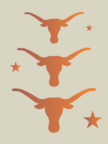 استنسل من Joanie Western Texas Longhorn Stencil Barn Star Southwest Bull Steer أشكال لافتات DIY 9 بوصة × 12 بوصة in Kuwait