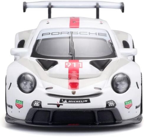 911 RSR #911 White with Red Stripe and Graphics Race Series 1/43 Diecast Model Car by Bburago 38302 in Saudi Arabia